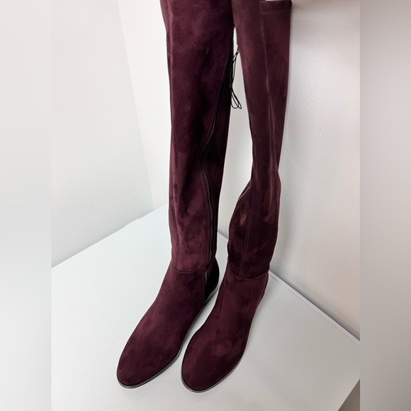 Michael Kors Suede Burgundy Boots NEW - Picture 6 of 10